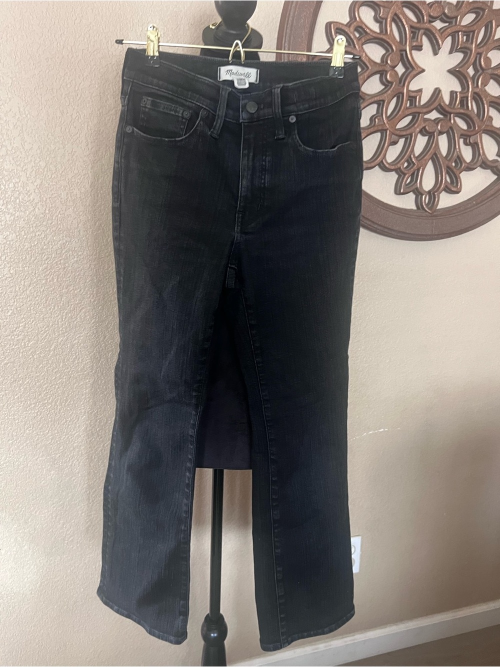 Madewell Black High-Rise Straight Jeans